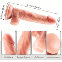 7.2in Premium Realistic Dildo With Lifelike Testicle For G Spot Sex