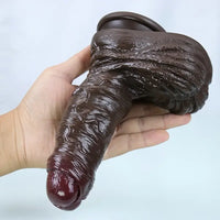 7.2in Realistic Silicone Dildo Soft Textured Vein Detail For Women Men