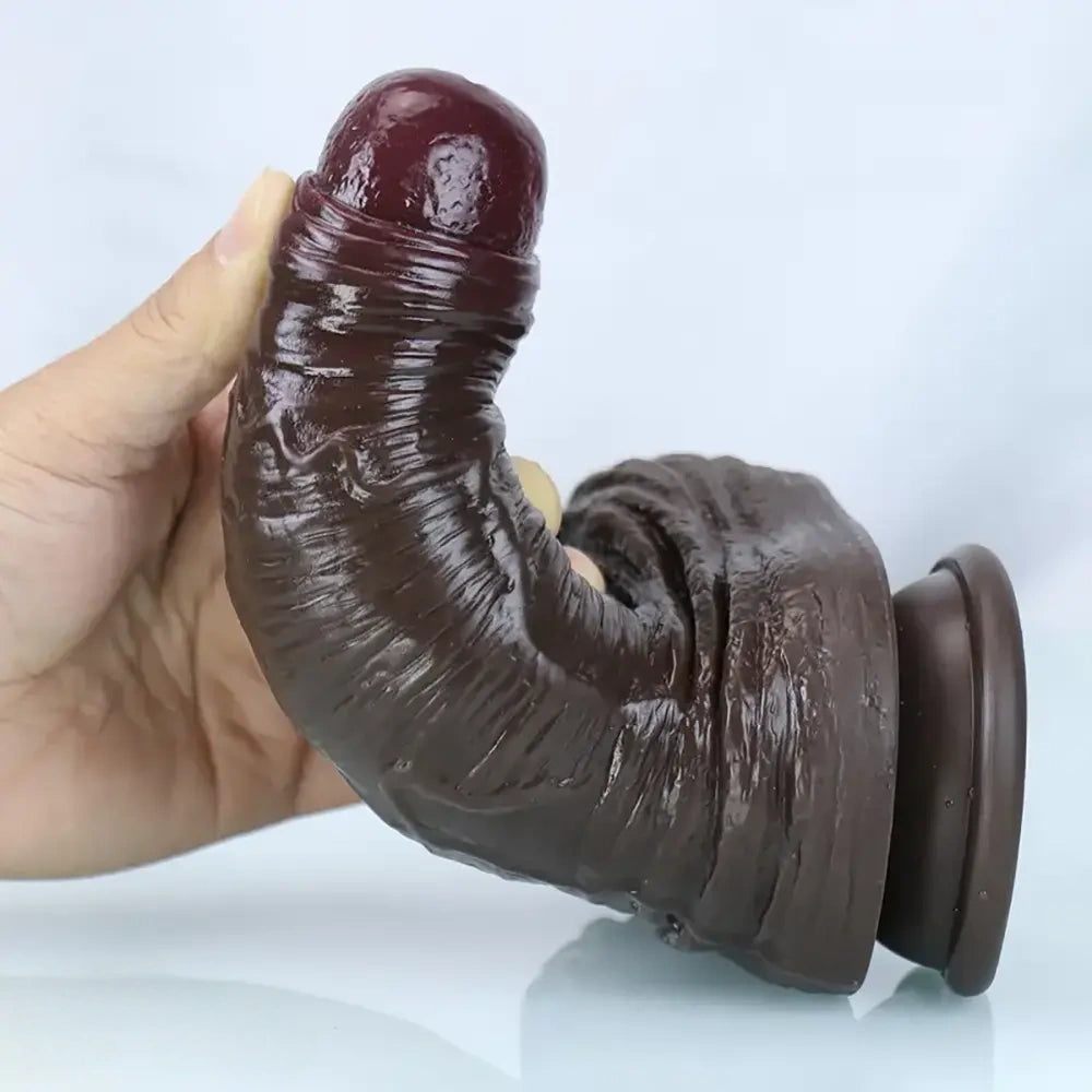 7.2in Realistic Silicone Dildo Soft Textured Vein Detail For Women Men