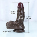 7.2in Realistic Silicone Dildo Soft Textured Vein Detail For Women Men