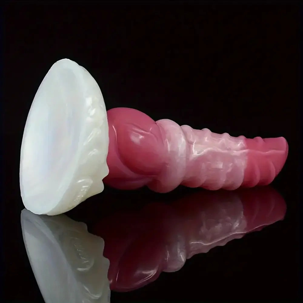 7.2in Ribbed Wolf Realistic Penis Cock Strap on Dildo Harness Belt Sex Toy