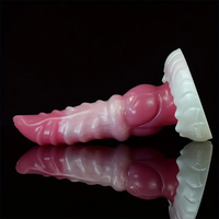 7.2in Ribbed Wolf Realistic Penis Cock Strap on Dildo Harness Belt Sex Toy