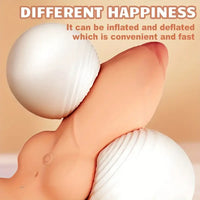 7.2in Silicone Soft Vibrating Inflatable Real Automatic Vivid Balls Dildo