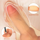 7.2in Silicone Soft Vibrating Inflatable Real Automatic Vivid Balls Dildo