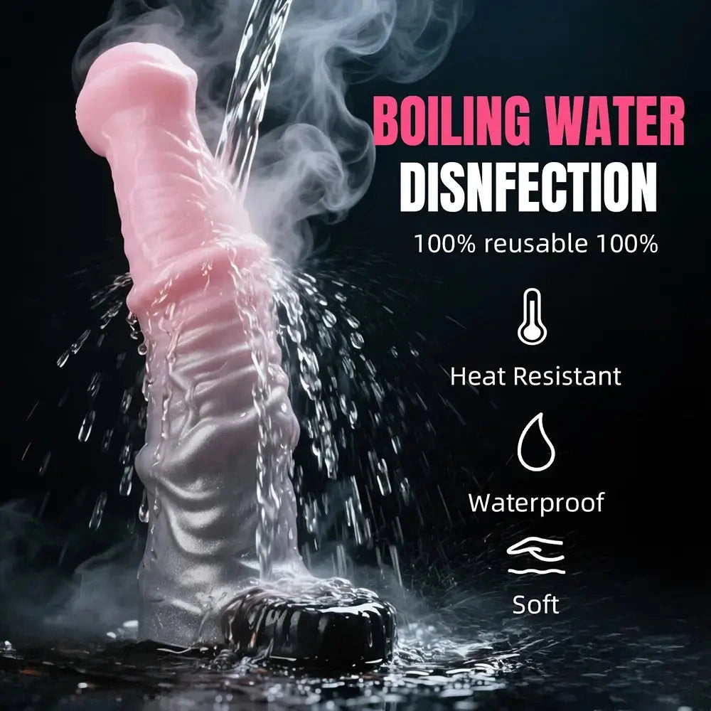 7.32in Horse Cock Sleeve Dildo Thickening Penis Sleeve Soft Armor Style