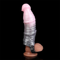 7.32in Horse Cock Sleeve Dildo Thickening Penis Sleeve Soft Armor Style