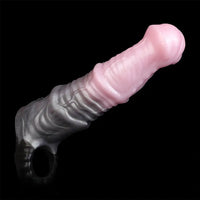 7.32in Horse Cock Sleeve Dildo Thickening Penis Sleeve Soft Armor Style
