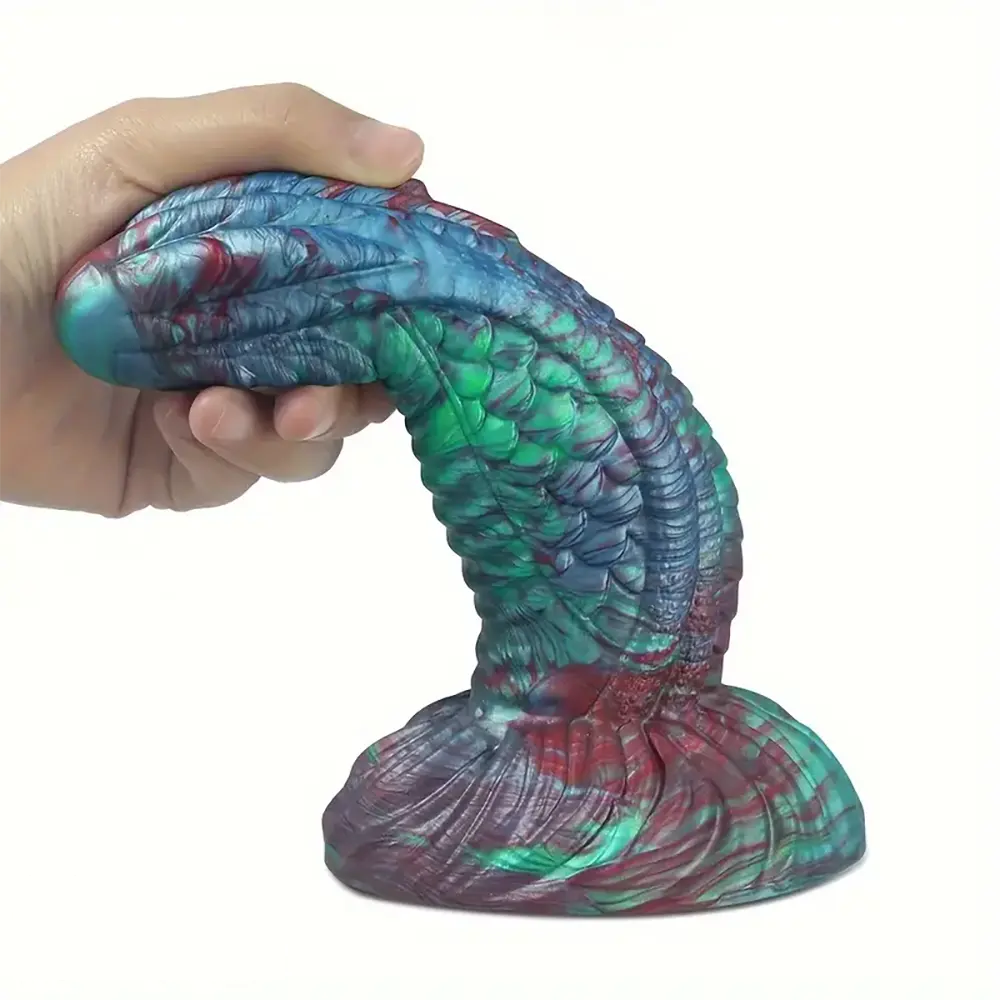 7.32in Monster Liquid Silicone Thick Anal-Expanding Fantasy Dildo