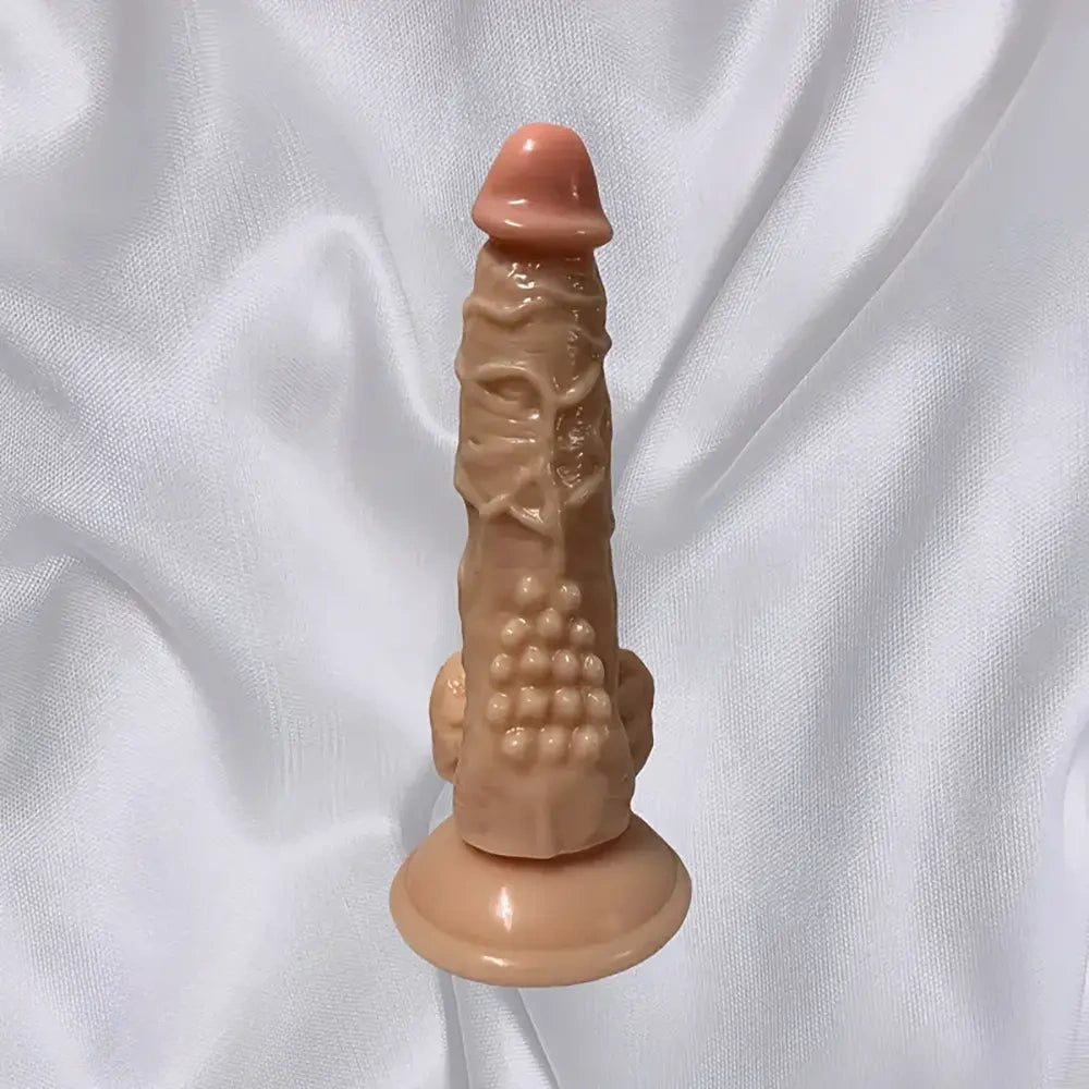 7.32in Realistic Texture PVC Dildo G-Spot Stimulating Handheld Toy