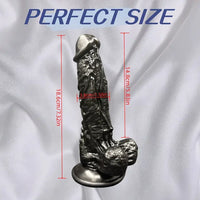 7.32in Realistic Texture PVC Dildo G-Spot Stimulating Handheld Toy