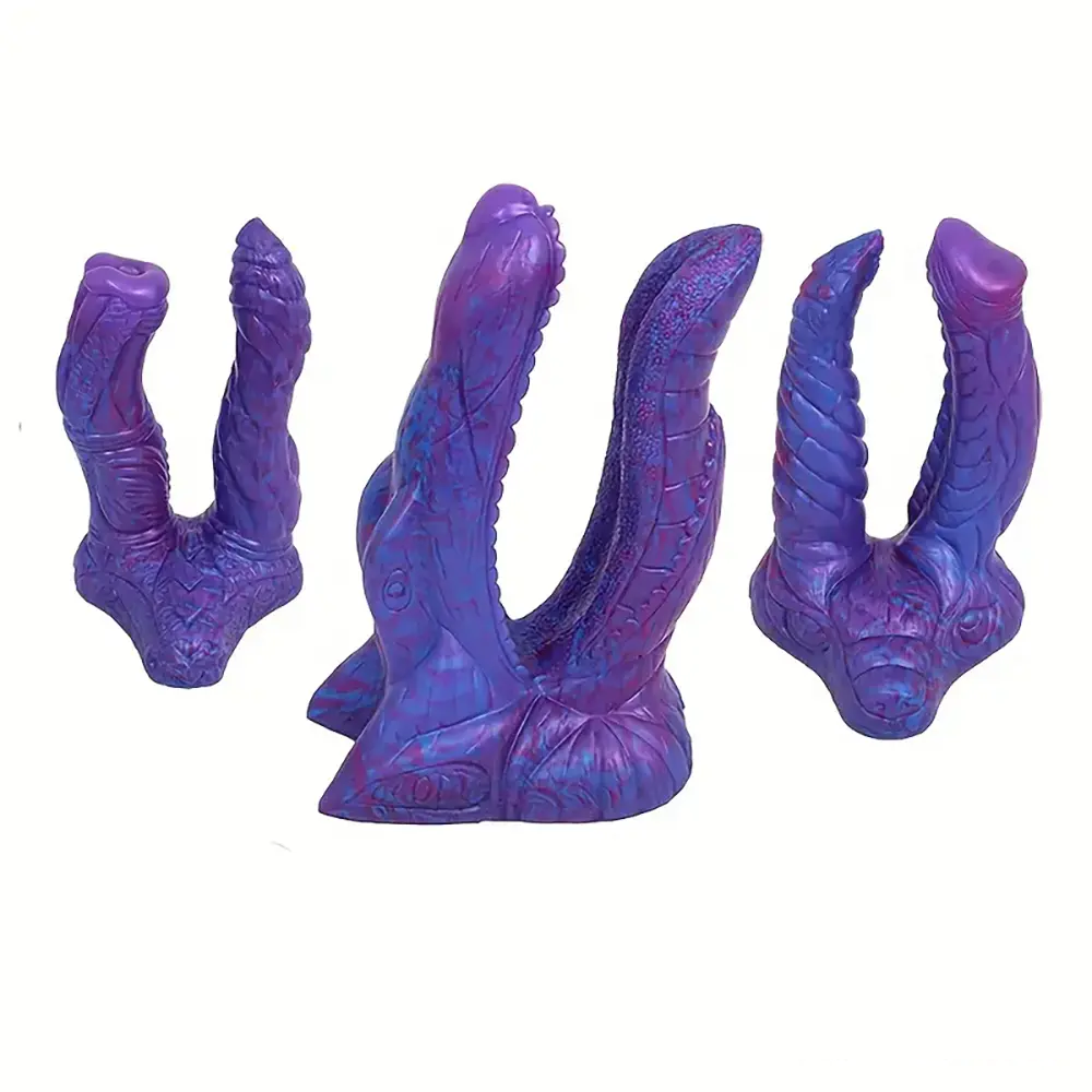 7.36in 7.99in 8.07in U-shaped Double-headed Monster Dildo With Sucker