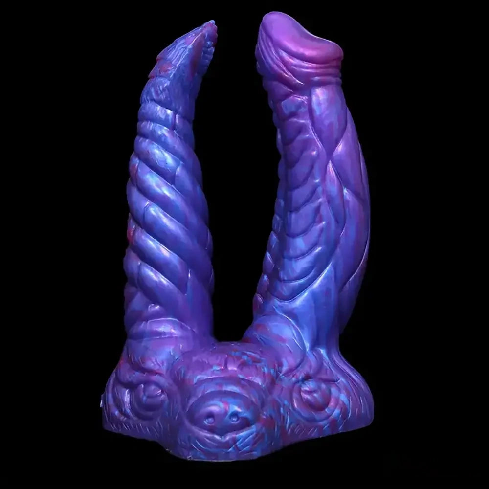 7.36in 7.99in 8.07in U-shaped Double-headed Monster Dildo With Sucker