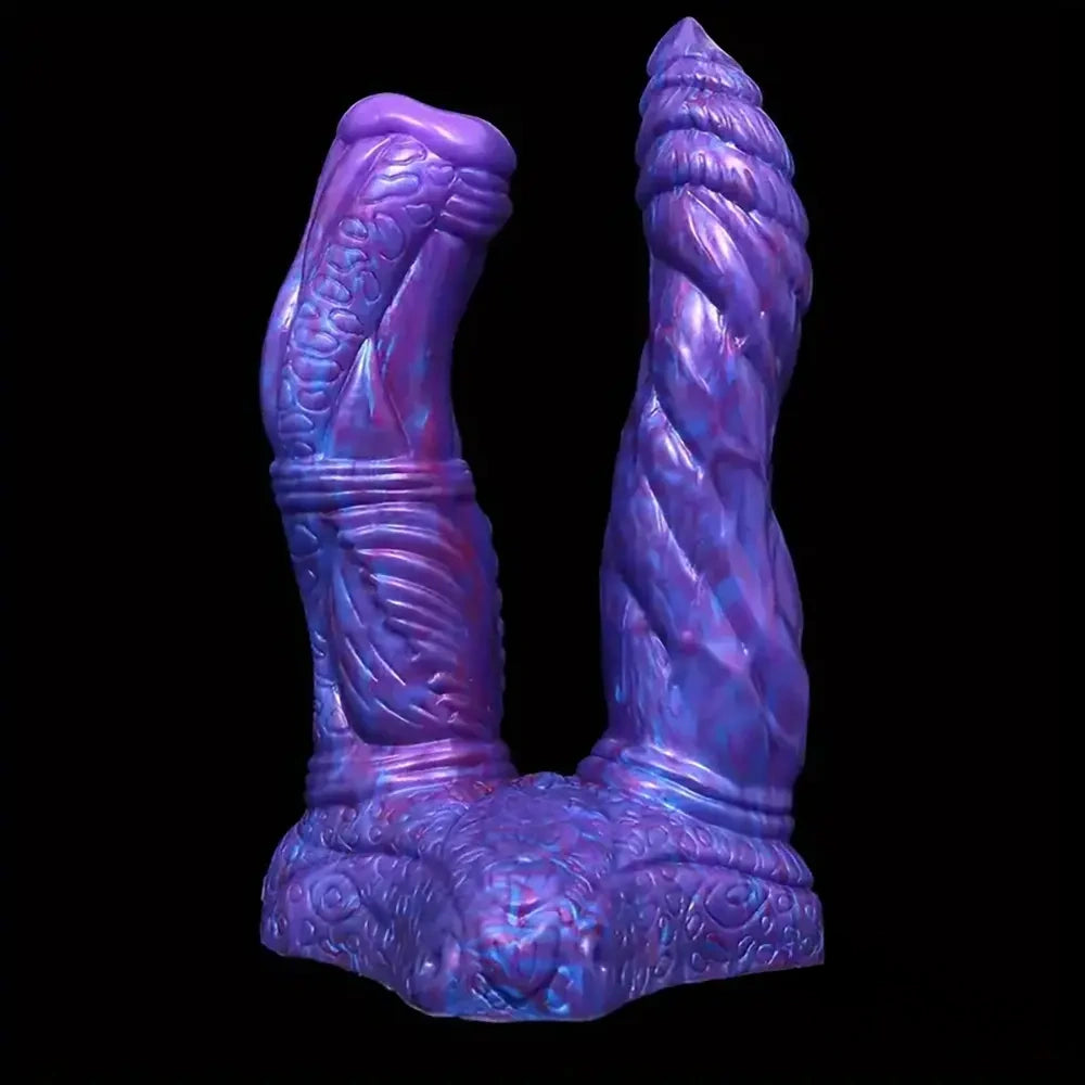 7.36in 7.99in 8.07in U-shaped Double-headed Monster Dildo With Sucker