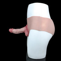 7.36in Hollow Lifelike Strap on Dildo Panty Protruding Veins Realistic Penis
