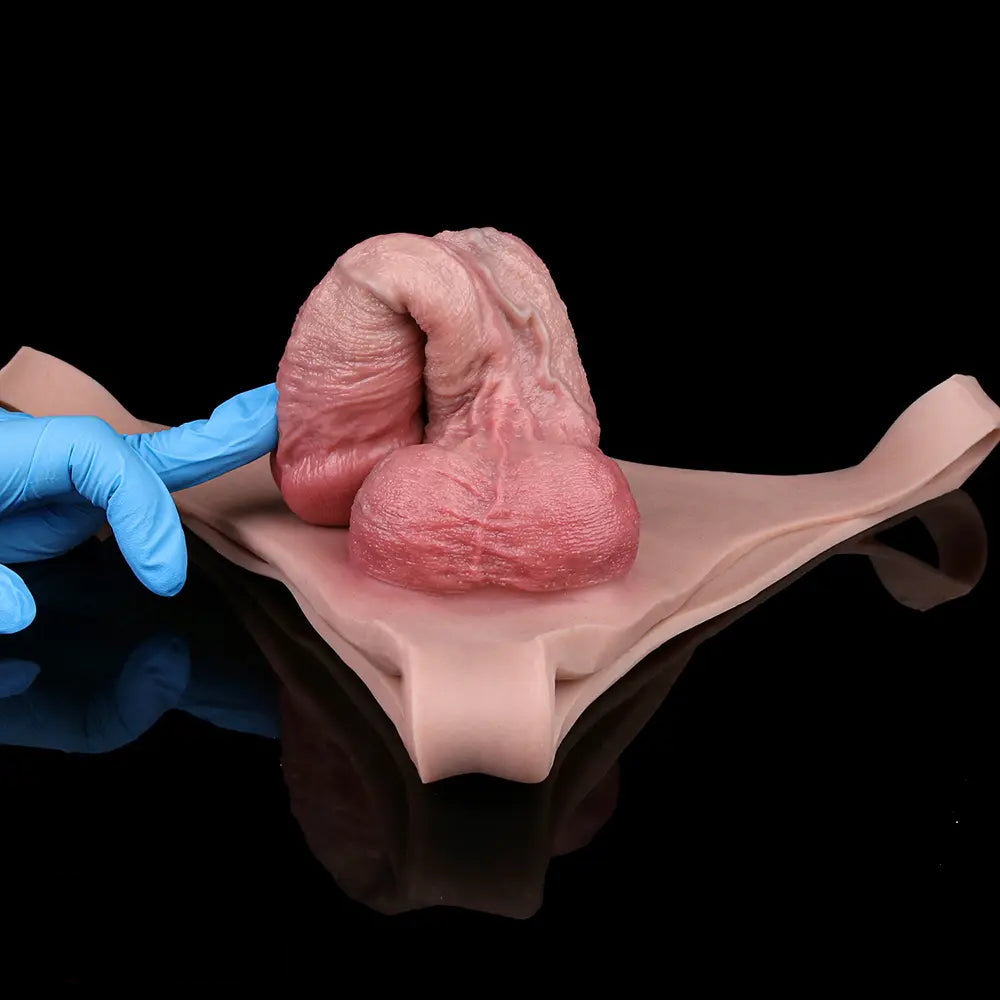 7.36in Hollow Strap on Dildo Panty With Realistic Skin Texture Couples