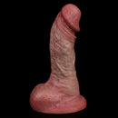 7.36in Realistic Double-Layer Veins Dildo With Soft Exterior & Stiff Interior
