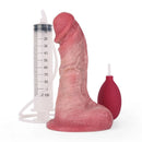7.36in Realistic Vessel Appearance Dual Density Silicone Ejaculating Dildo