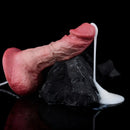 7.36in Realistic Vessel Appearance Dual Density Silicone Ejaculating Dildo
