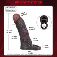 7.36in Soft Dildo Sheath With Ejaculation Ring For Pleasure & Discreet Use