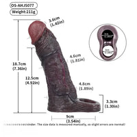 7.36in Soft Dildo Sheath With Ejaculation Ring For Pleasure & Discreet Use