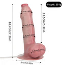7.36in Spray Water Penis Real Foreskin Uncut Dildo For Clit Stimulation