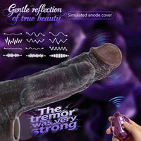 7.36in Vibrating Dildo Sleeve Friendly Flexible Rooster Veins Dildo Sleeve