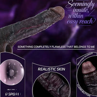 7.36in Vibrating Dildo Sleeve Friendly Flexible Rooster Veins Dildo Sleeve