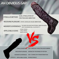 7.36in Vibrating Dildo Sleeve Friendly Flexible Rooster Veins Dildo Sleeve