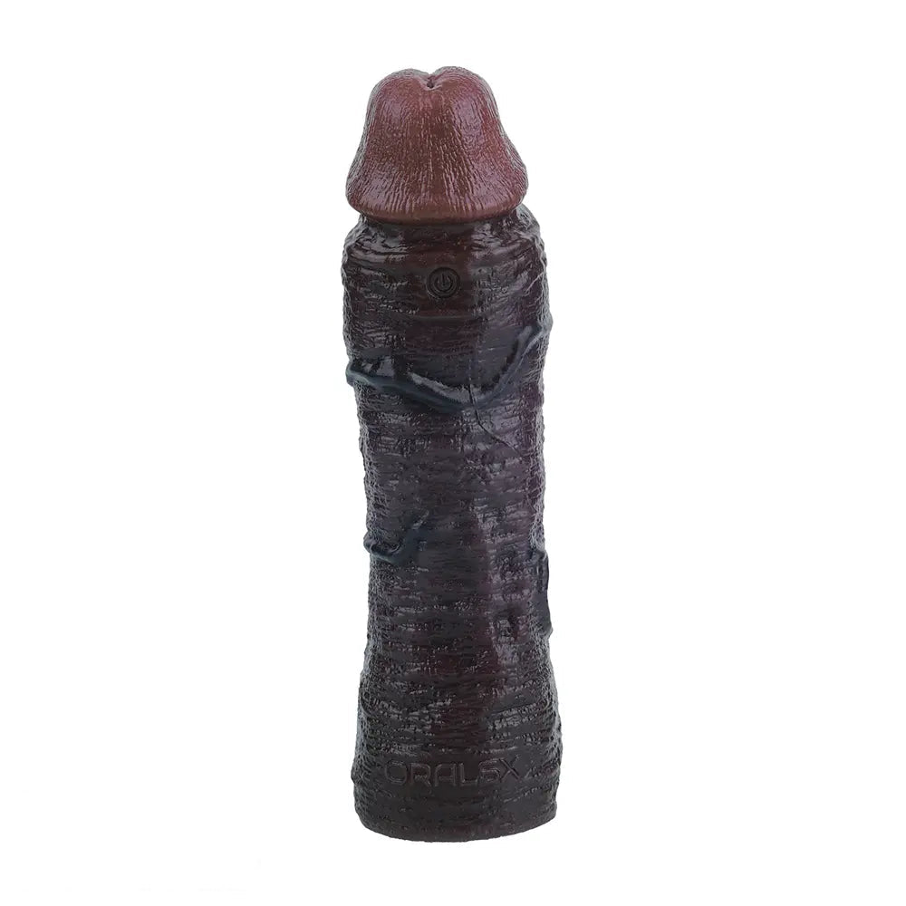 7.36in Vibrating Dildo Sleeve Friendly Flexible Rooster Veins Dildo Sleeve