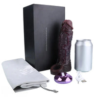 7.36in Vibrating Dildo Sleeve Friendly Flexible Rooster Veins Dildo Sleeve