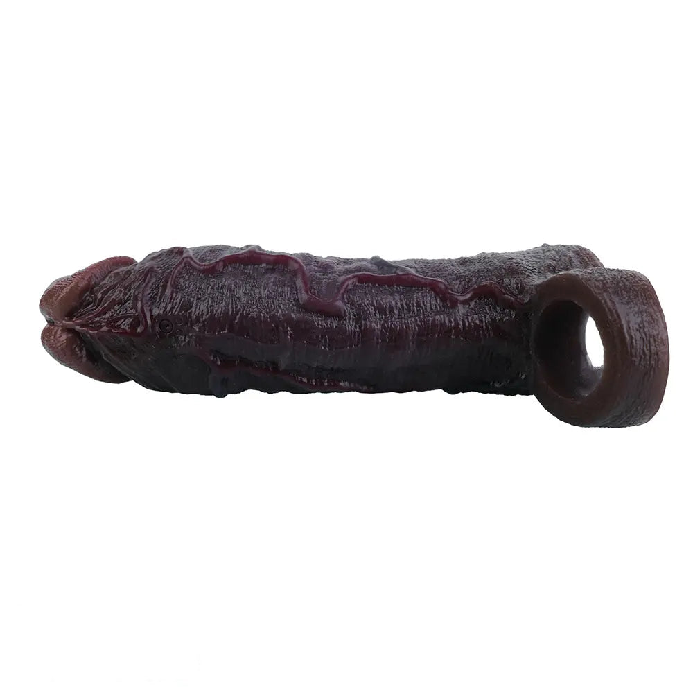 7.36in Vibrating Dildo Sleeve Friendly Flexible Rooster Veins Dildo Sleeve