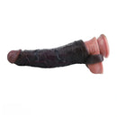 7.36in Vibrating Dildo Sleeve Friendly Flexible Rooster Veins Dildo Sleeve