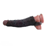 7.36in Vibrating Dildo Sleeve Friendly Flexible Rooster Veins Dildo Sleeve