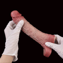 7.36in Vibrating Realistic Remote Silicone Hollow Dildo Sleeve Extender