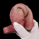 7.36in Vibrating Realistic Remote Silicone Hollow Dildo Sleeve Extender