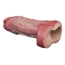 7.36in Vibrating Realistic Remote Silicone Hollow Dildo Sleeve Extender