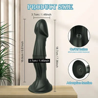 7.36in Vibrating Silicone Soft Automatic Electric Female Male Dildo