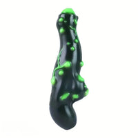 7.38in Alien-Like Colorful Bumps Liquid Silicone Dual-Use Dildo For Men