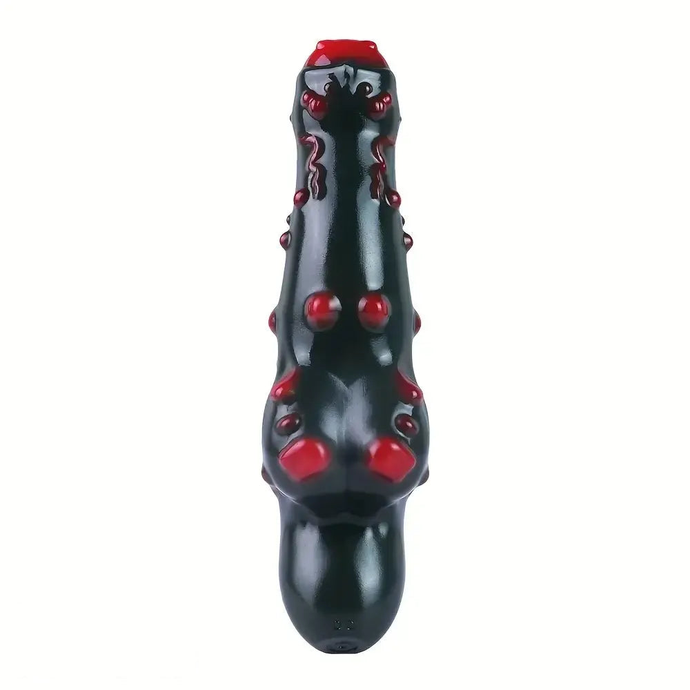 7.38in Alien-Like Colorful Bumps Liquid Silicone Dual-Use Dildo For Men