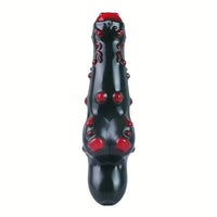 7.38in Alien-Like Colorful Bumps Liquid Silicone Dual-Use Dildo For Men
