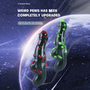 7.38in Alien-Like Colorful Bumps Liquid Silicone Dual-Use Dildo For Men