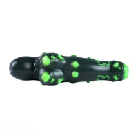 7.38in Alien-Like Colorful Bumps Liquid Silicone Dual-Use Dildo For Men