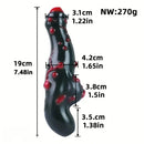 7.38in Alien-Like Colorful Bumps Liquid Silicone Dual-Use Dildo For Men