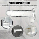 7.3in Clear Real Skin Like Dildo For Female Male Love Pleasure Sex