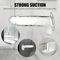 7.3in Clear Real Skin Like Dildo For Female Male Love Pleasure Sex