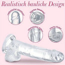 7.3in Clear Real Skin Like Dildo For Female Male Love Pleasure Sex