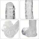 7.3in Clear Real Skin Like Dildo For Female Male Love Pleasure Sex
