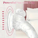 7.3in Clear Real Skin Like Dildo For Female Male Love Pleasure Sex