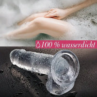 7.3in Clear Real Skin Like Dildo For Female Male Love Pleasure Sex