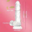 7.3in Clear Real Skin Like Dildo For Female Male Love Pleasure Sex